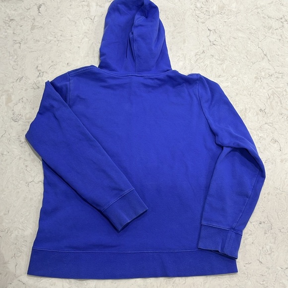 The North Face Cotton Hoodie in blue/orange. XL - Picture 5 of 7